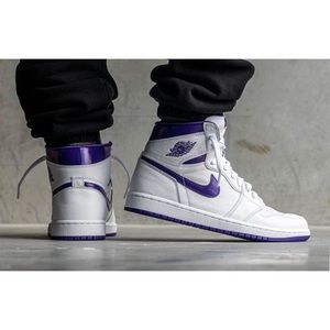 Nike Air Jordan 1 High OG Court Purple Sneakers 🆕